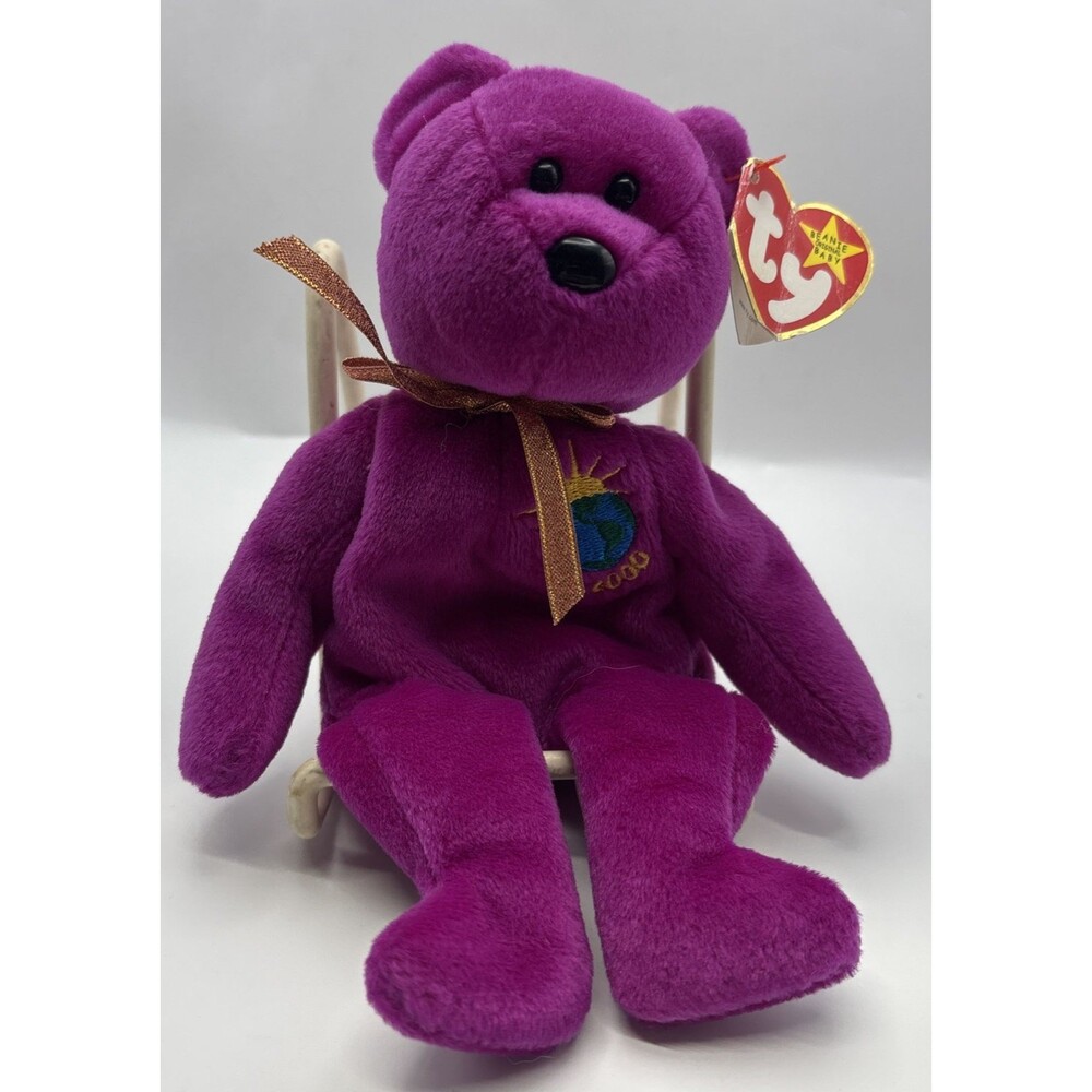 NEW Ty Rare 2000 Millennium Bear, Beanie Baby, Retired With Tag Error